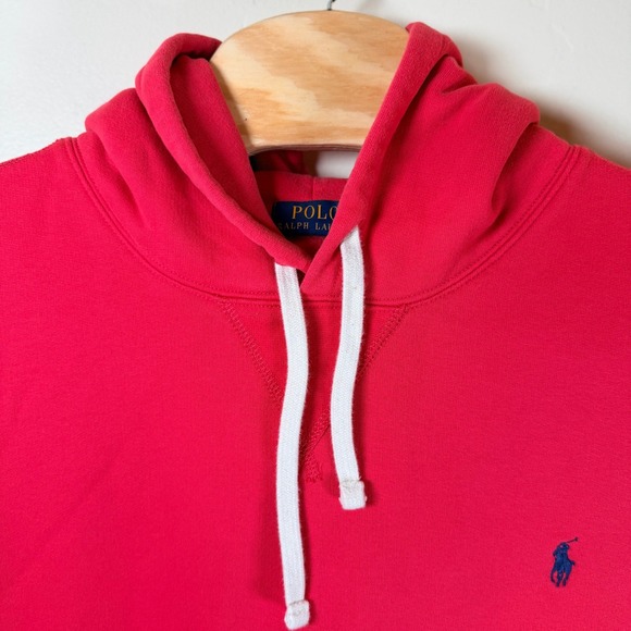 Polo Ralph Lauren Big & Tall Pullover Hoodie Men 4XB Raspberry Red Cotton Casual - Picture 3 of 10